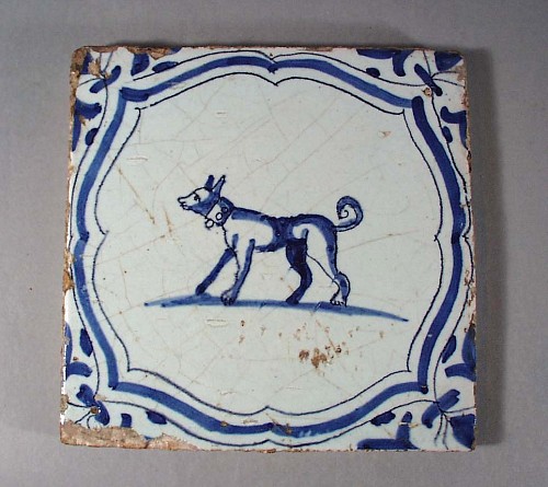 Inventory:  Dutch Delft, Dutch Delft Tile, circa 1630-50., SOLD •