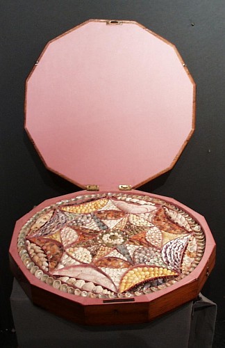 Inventory: Fine & Unusually Large English Shell Valentine, Circa 1860-80., SOLD •