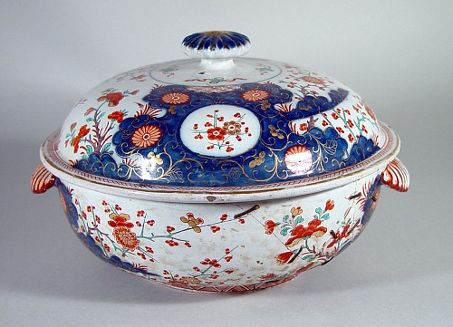 Inventory: A Rare Dutch Delft Doré Imari Tureen and Cover. Early 18th Century SOLD &bull;