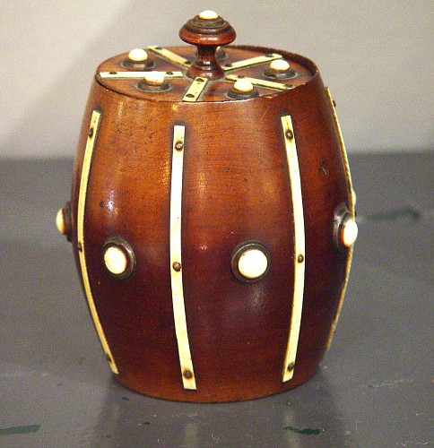 An English Mahogany Tea Caddy, Circa 1825. SOLD •