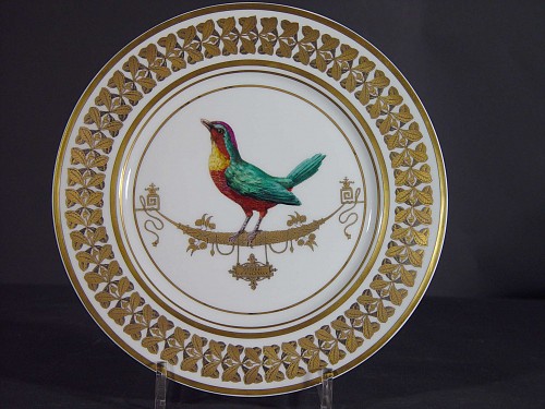 Inventory: A Set of Six Limoges Ornithological Plates, Charles Ahrenfeldt, Circa 1920-30, SOLD •