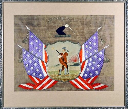 Inventory: Japanese Silkwork of the Massachusetts State Arms, Circa 1885., SOLD •