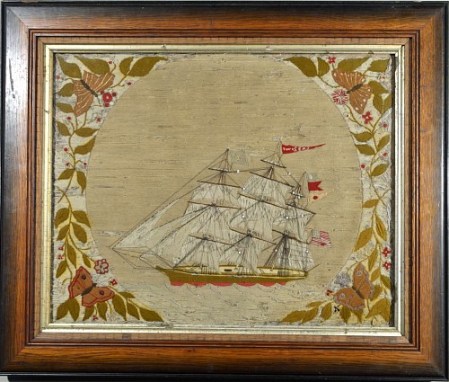 Inventory: An Unusual American Sailor's Woolwork (Woolie), TW Sea, Circa 1875., SOLD •