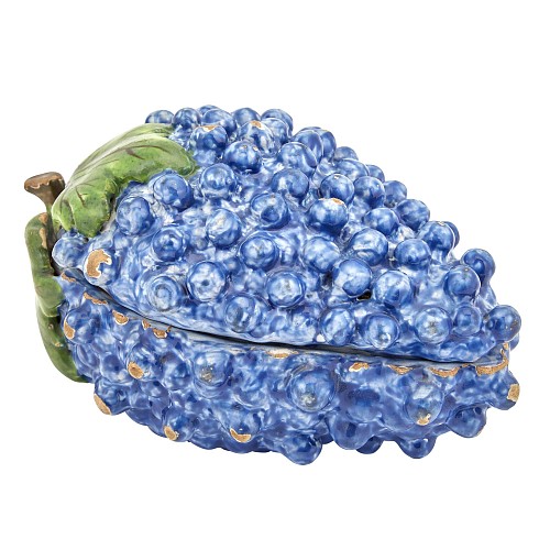 Inventory: German Faience Tureen in the form of Grapes, Possibly Schriesheim, Circa 1765., SOLD •