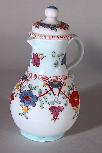 Inventory: A Bohemian Milk Glass covered Jug, Circa 1775., SOLD •