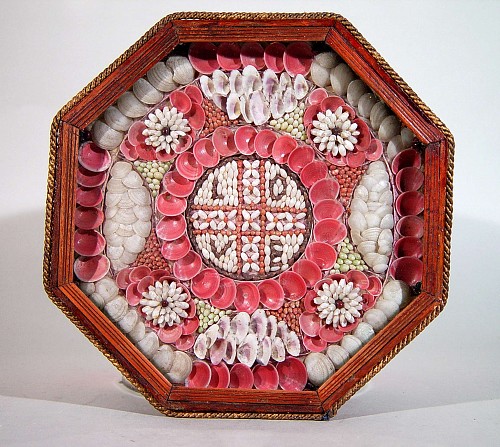 Inventory: A Fine Barbados Sailor's Shell Valentine, Circa 1875, SOLD •