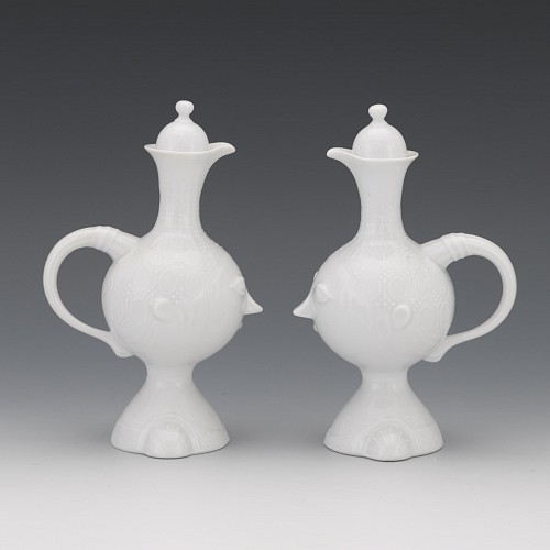 Inventory:  Bjorn Wiinblad, Rosenthal Wiinblad Vintage Porcelain Olive Oil/Vinegar Cruet Set, 1960s-70s, $250
