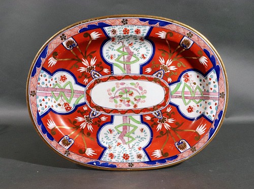 Inventory: Coalport Factory Regency Period Coalport Porcelain Dish Painted with the Dollar Pattern, 1820 $2,500