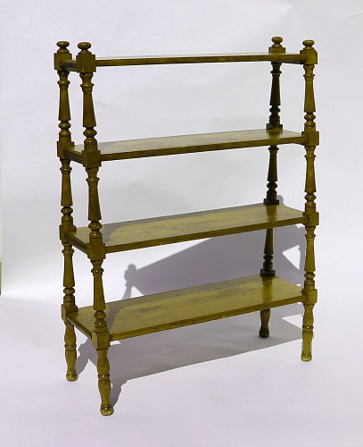 Inventory:  American Furniture, American Set of Walnut Four Tier Shelves, 1840, $2,500