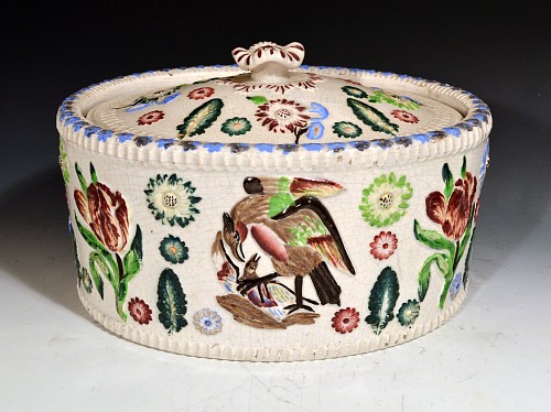 Pearlware English Pottery Game Pie Tureen and Cover, 1860s $1,500