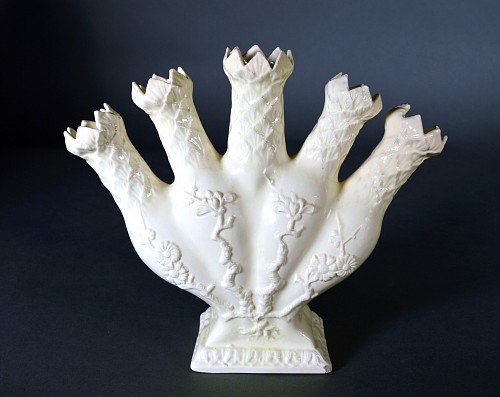 Creamware Pottery Creamware Finger or Quintel Vase, 20th Century $750
