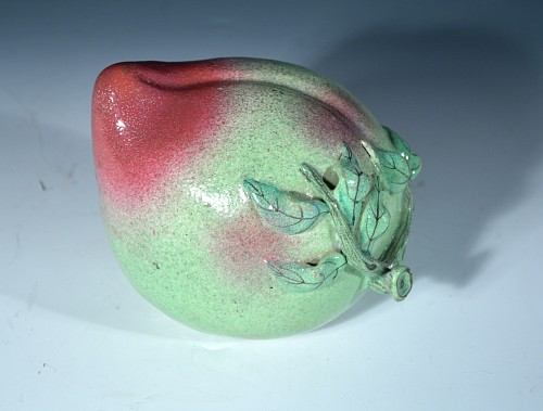 Inventory:  Chinese Export Porcelain, Chinese Export Porcelain Trompe L'oeil Peach Temple Fruit, Mid-19th century, $950