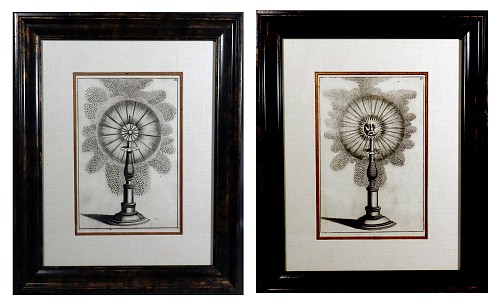 Inventory:  Georg Andreas Bockler, 17th-century Georg Andreas Bockler's Engravings of Architectural Fountains for Formal Gardens- A pair, Circa 1664, SOLD •