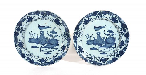 Dutch Delft Dutch Delft Large Chinoiserie Blue and White Chargers, 1765 $3,800