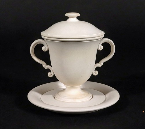 British Porcelain Wedgwood Whiteware Porcelain Lemonade Beaker, Cover & Stand, 1800-1815 $1,950