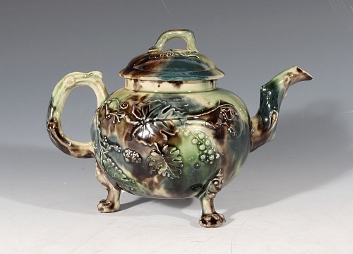 Creamware Pottery Whieldon Creamware Earthenware Pottery Teapot & Cover, 1765-75 $3,750