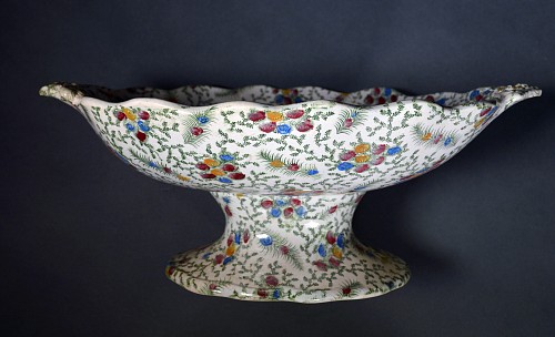 Inventory:  British Pottery, Sea-shell Decorated English Ironstone Dessert Tazza, Old Hall Earthenware Company, 1861-86, $550
