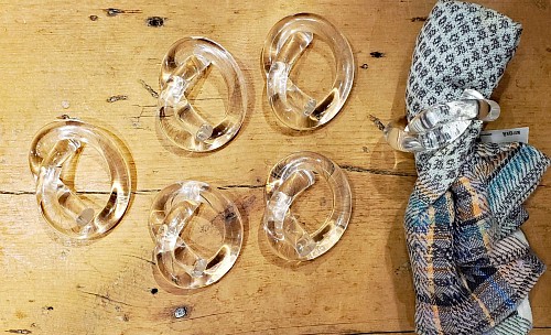 Inventory:  Dorothy Thorpe, Dorothy Thorpe Napkin Rings, Circa 1960-70. Set of Six, 1960s