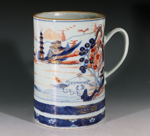 Search:  Chinese Export Porcelain, Chinese Export Porcelain Imari Tankard, Kangxi Period, $1,850