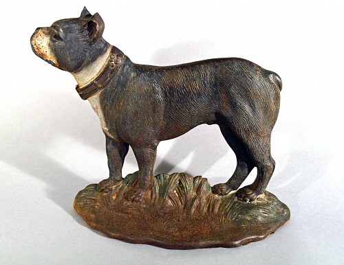 Inventory:  Bradley & Hubbard, American Cast Iron Boston Terrier Door Stop, Bradley & Hubbard, Circa 1925, $950