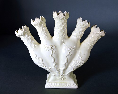 Inventory:  Pearlware, Pearlware Finger or Quintel Vase, 20th Century, $750