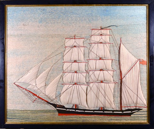 Inventory:  Sailor's Woolwork, British Sailor's Woolwork of the Barque Named Polly, 1885-95, $7,500