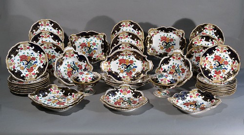 Inventory:  Coalport Factory, Antique Regency Porcelain Dessert Service, John Rose,  Coalport Factory, Circa 1820-35, $45,000