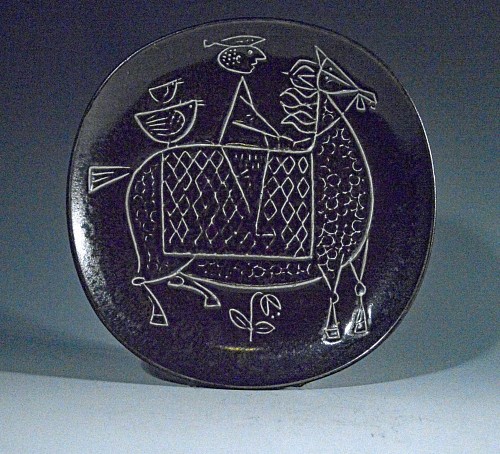 Stig Lindberg Swedish Stig Lindberg Earthenware Plate, Piazza made for Gustavsberg., 1960s. SOLD •