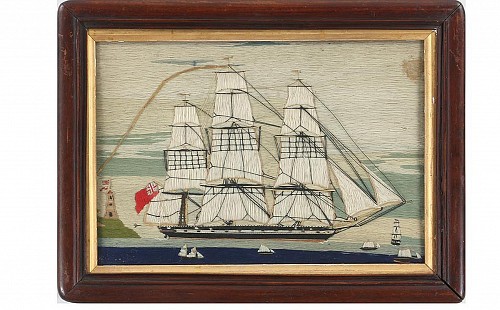 Inventory:  Sailor's Woolwork, British Sailor's Woolwork of Royal Navy Ship, 1875, $2,750