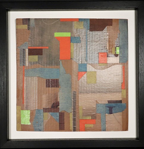 Search:  Robert J. Wirth, Robert J. Wirth Collage Painting, Titled "Collage", Dated December 8, 1987/October 12 1999