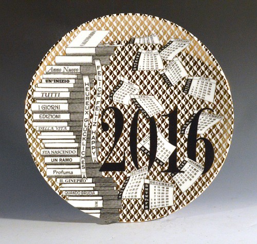 Inventory:  Piero Fornasetti, Fornasetti Porcelain Calendar Plate 2016. Number 172 of 700 Made; With Original Box, 2016, $500