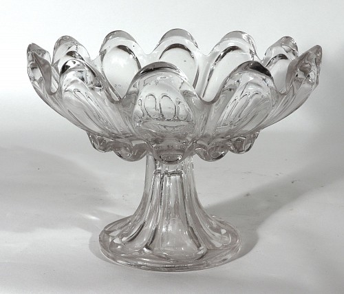 Inventory:  American Glass, American Sandwich Glass Footed Compote, 1860, $450