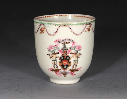 Search:  Chinese Export Porcelain, Chinese Export Porcelain Armorial Large Tea Bowl, Arms of Wodehouse with Berkley in pretence, 1782, $500