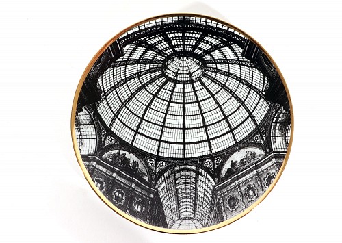 Inventory:  Piero Fornasetti, Fornasetti Dome Plate,  Cupola Galleria di Milano, 2018, $750
