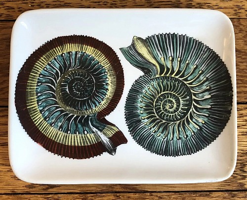 Piero Fornasetti Piero Fornasetti Ceramic Dish Decorated with Sea Shells, Conchiglie  Pattern, 1960s $500