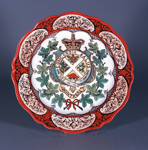 Inventory:  Wedgwood Pottery, Wedgwood Canadian Series Pottery Plate with Coat of Arms of Montreal, Dated 1913, $450