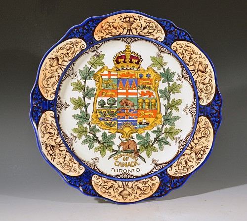 Inventory:  Pearlware, Wedgwood Canadian Series Toronto Ontario, Pottery Armorial  Plate, 1911, $450