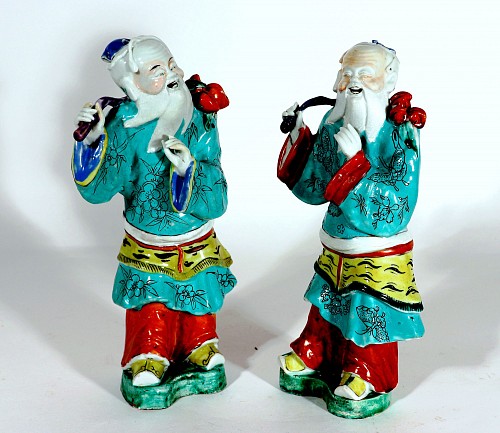 Inventory:  Chinese Export Porcelain, Chinese Export Porcelain Large Figures of Mythical Characters, Shouxing, God of Longevity, 1775, $12,000