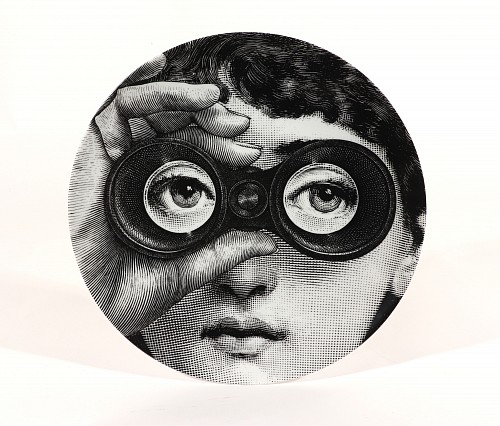 Inventory:  Piero Fornasetti, Vintage Fornasetti Porcelain Themes & Variation Plate, #286, Late 20th Century, SOLD •