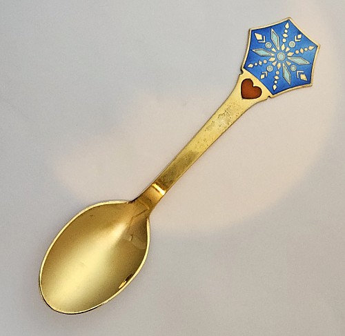 Inventory:  Michelsen, Anton Michelsen Christmas Spoon for 1976 Designed by the Painter Gudmund Olsen, 1976, $135