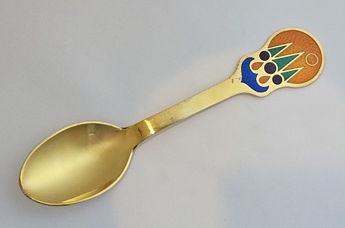Michelsen Anton Michelsen Sterling Silver Gilt Christmas Spoon for 1979 Designed by The artist Lars Ã…kirke, 1979 $135