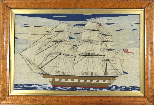 Inventory:  Sailor's Woolwork, Sailor's Woolwork (woolie) of a Royal Navy Ship, 1870, SOLD •