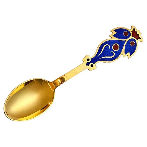Inventory:  Michelsen, Anton Michelsen Christmas Gilt Silver Spoon for 1974 Designed by Carl-Henning Pedersen, 1974, $135