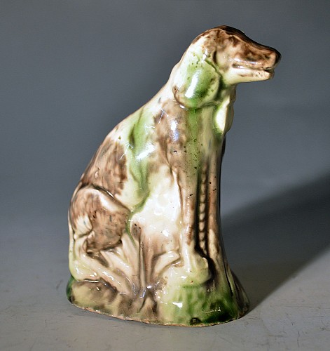 Creamware Pottery English Creamware Pottery Toy Whieldon-type Figure of a Hound, 1765-75 $950