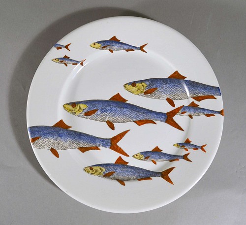 A Piero Fornasetti Passage of Fish (Pesci) Plate, 1960's-1970's. SOLD &bull;