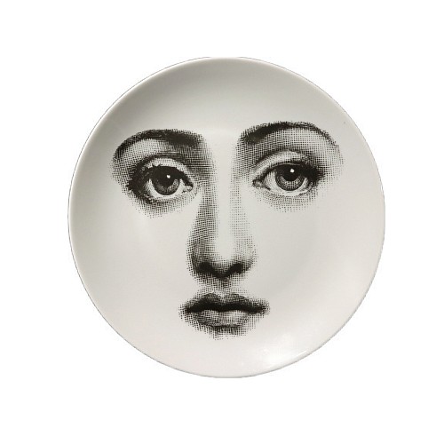 Inventory:  Fornasetti Atalier, Fornasetti Porcelain Themes & Variation Plate, Pattern Number 6, 1990s, $750