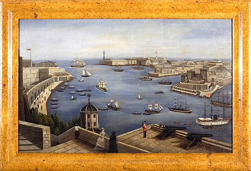 Search: Painting of a View of Valletta Harbour, Malta, (Large Size), Circa 1850, $10,000