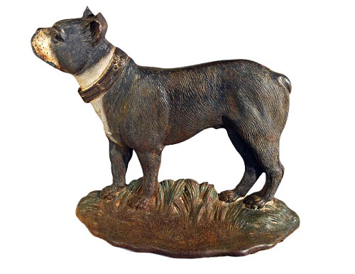 Inventory:  Bradley & Hubbard, American Cast Iron Boston Terrier Door Stop, Bradley & Hubbard, Circa 1925, $950