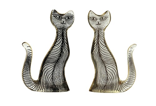 Abraham Polatnik Abraham Palatnik Large Lucite Cats, 1970s $475