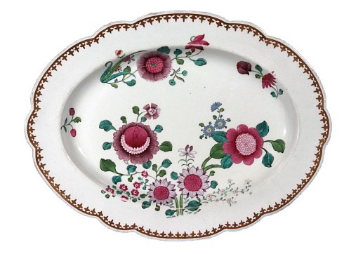 Inventory:  Barr, Flight & Barr Factory Porcelain, Barr, Flight & Barr Worcester Porcelain Serving Dish in Chinese Famille Rose Style, 1804-13, SOLD &bull;